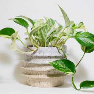 Blue-Green Gradient UFO Plant Pot (Firsts) - Image 1