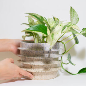 Blue-Green Gradient UFO Plant Pot (Firsts) - Image 5