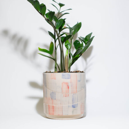Patchwork Fluted Plant Pot