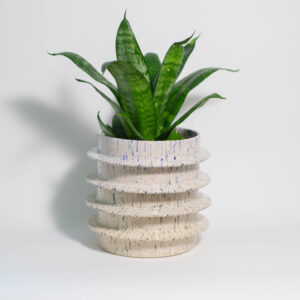 UFO Plant Pot in Blue-Green Gradient - Image 1