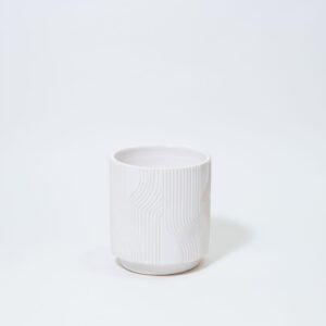 Raked White Sand Plant Pot - Image 2