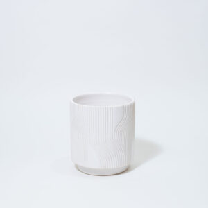 Raked White Sand Plant Pot - Image 3