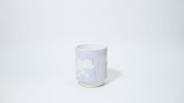 Clouds and Mountains Fluted Plant Pot