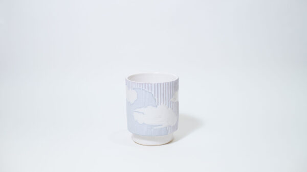 Clouds and Mountains Fluted Plant Pot