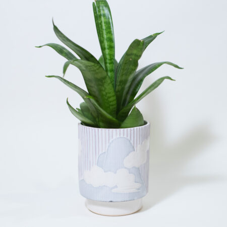 Clouds and Mountains Fluted Plant Pot (two available)