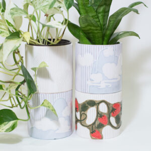 Raked White Sand Plant Pot - Image 4