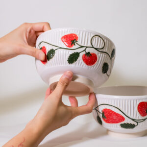 Strawberries Cereal Bowl - Image 1