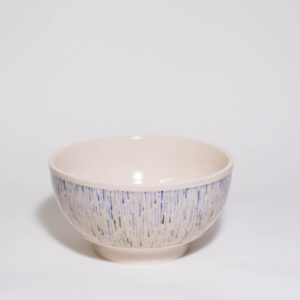 Cereal Bowl with Wiggly Lines (Blue-Green) - Image 2