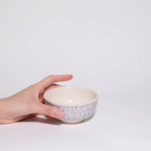 Rice Bowl with Wiggly Lines (Blue) - Image 1