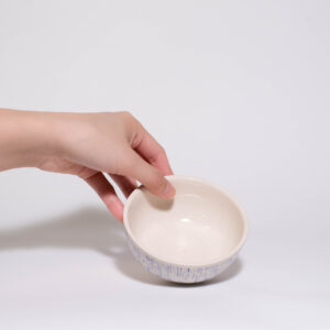 Rice Bowl with Wiggly Lines (Blue) - Image 3