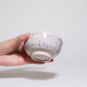 Rice Bowl with Wiggly Lines (Blue) - Image 4