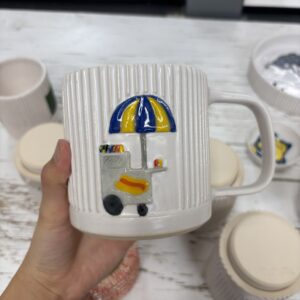Commission: Kianna G (pigeon / hot dog cart mug) (Final Payment) - Image 2